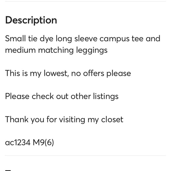 NWT S/M VSPINK TIE DYE SET - Picture 13 of 13